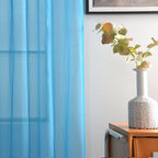 SpaceDresser Sheer Voile Window Treatment Rod Pocket Curtain Panels - Image 4