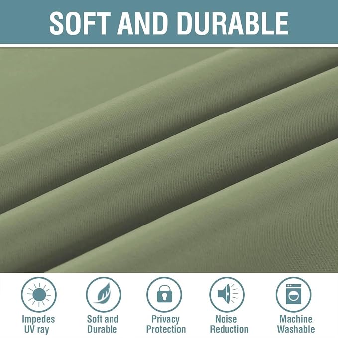 H.VERSAILTEX Blackout Curtains Grommet Thermal Insulated Room Darkening Curtains - Image 4
