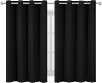 LEMOMO Black Thermal Blackout Curtains/52 x 54 Inch/Set of 2 Panels Room - Image 2