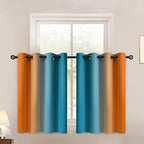 Yakamok Ombre Orange and Blue Curtains by Yakamok