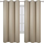 LEMOMO Beige Thermal Blackout Curtains/42 x 72 Inch/Set of 2 Panels Room - Image 2