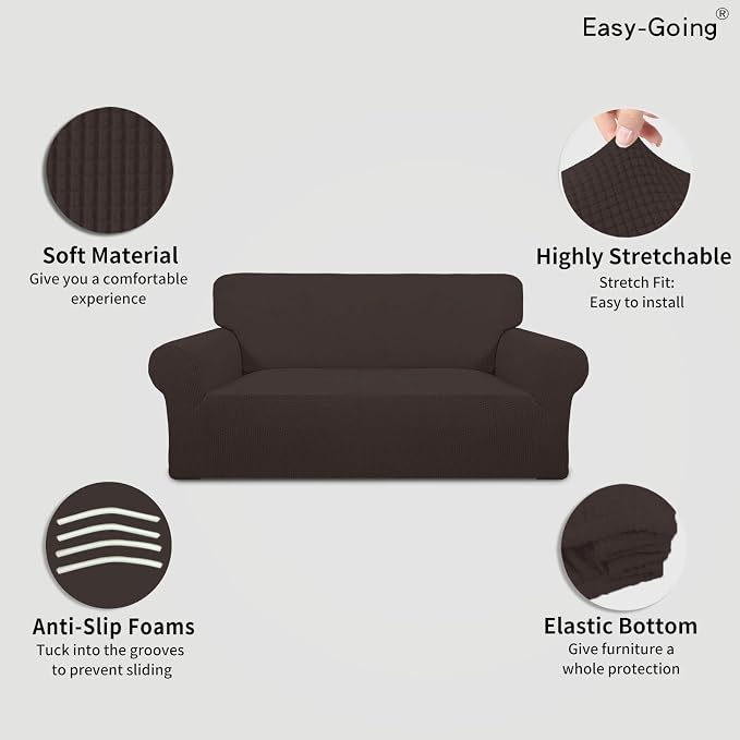 Easy-Going Stretch Oversized Loveseat Slipcover 1-Piece Sofa Cover Furniture - Image 3