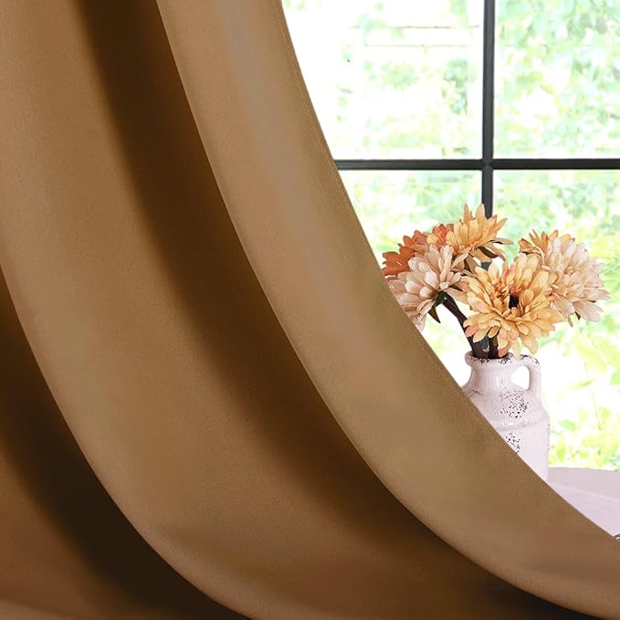 NICETOWN Bedroom Curtain Panels Blackout Draperies, 1 Pair, 34 by 70-inch - Image 6
