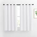 NICETOWN 50% Blackout White Curtain Set, Modern Design Solid Grommet by NICETOWN