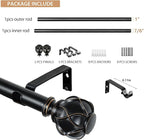 KAMANINA 1 Inch Curtain Rod Telescoping Single Drapery Rod 36 to 72 Inches - Image 8