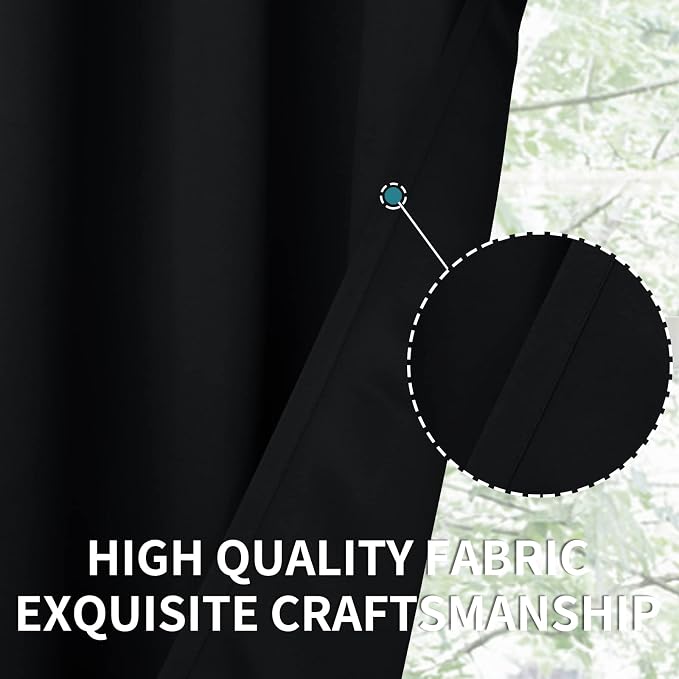 BGment Black Blackout Curtains 84 Inch Long - Image 7