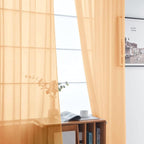 SpaceDresser Basic Rod Pocket Sheer Voile Window Curtain Panels White 1 Pair 2 - Image 3