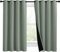 NICETOWN 100% Blackout Curtains 57 inches Long, Double-Deck Completely Blackout by NICETOWN