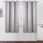 LEMOMO Light Grey Blackout Curtains 38 x 63 Inch Length/Set of 2 Curtain by Lemomo