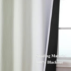 Estelar Textiler Sage Green and Greyish White Ombre Blackout Curtains 54 Inch - Image 5