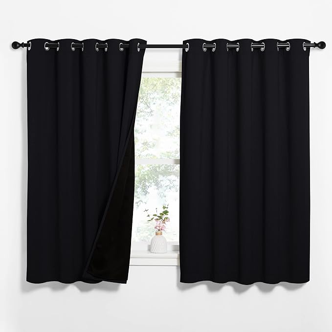 NICETOWN Complete 100% Blackout Curtains, Thermal Insulated & Energy Efficiency by NICETOWN
