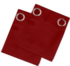 LEMOMO Blackout Curtains 66 x 54 Inch Long Red Curtains Set of 2 Panels Room - Image 9