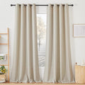NICETOWN Linen Curtains 108 inch Length 2 Panels, Grommet Semi Sheer Linen by NICETOWN
