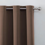 LEMOMO Blackout Curtains 52 x 120 Inch Long Chocolate Curtains Set of 2 Panels - Image 6