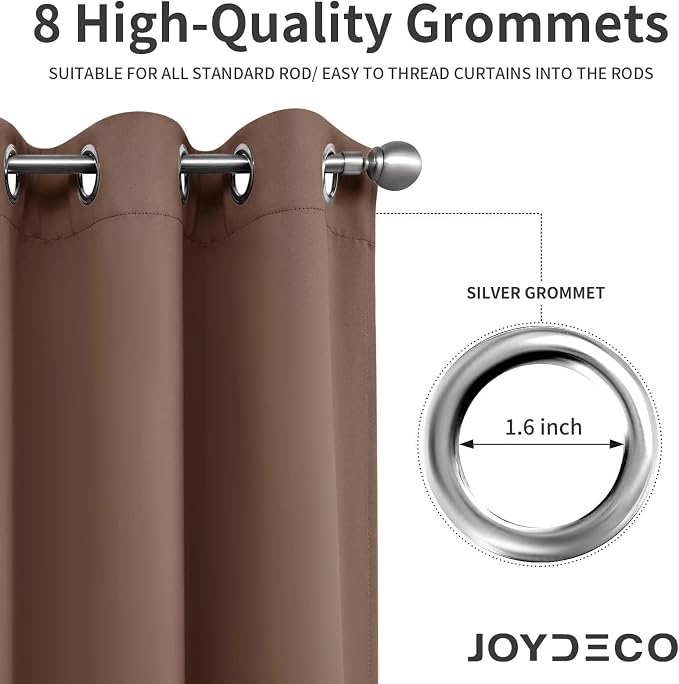 Joydeco Blackout Curtains 54 Inch Length 2 Panels Set, Thermal Insulated Long - Image 5