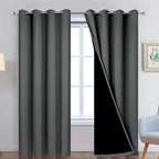 Yakamok Full Shade Curtain Panels, Heavy Duty Lined Curtains 90 Inches Long by Yakamok