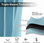Yakamok Sky Blue Blackout Curtains - Image 4
