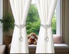 SUQ I OME 1 Pair of Luxury Pearl Beaded Magnetic Curtain Tieback and Holdback - Image 3