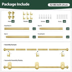 KAMANINA 2 Pack Curtain Rods No Drilling - Image 8