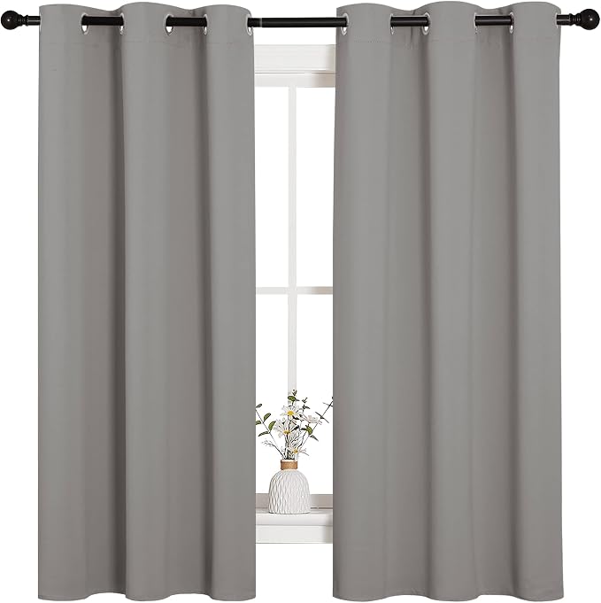 NICETOWN Blackout Curtains 63 inches Long, Thermal Insulated Solid Grommet Top - Image 2
