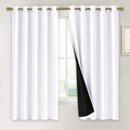NICETOWN White 100% Blackout Lined Curtains, 2 Thick Layers Completely Blackout by NICETOWN