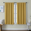 Simplebrand Ava Bright Gold Short Blackout Curtains by Simplebrand