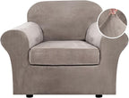 H.VERSAILTEX Rich Stretch 2 Piece Chair Cover Chair Slipcover Sofa Cover by HVERSAILTEX