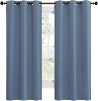 NICETOWN Short Curtains for Kitchen, Thermal Insulated Solid Grommet Blackout - Image 2