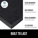 GORILLA GRIP 100% Waterproof All-Season WeatherMAX Doormat US Designed Natural - Image 3