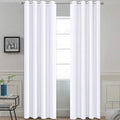 Yakamok Pure White Room Darkening Curtain Panels, Thermal Insulated Curtains by Yakamok