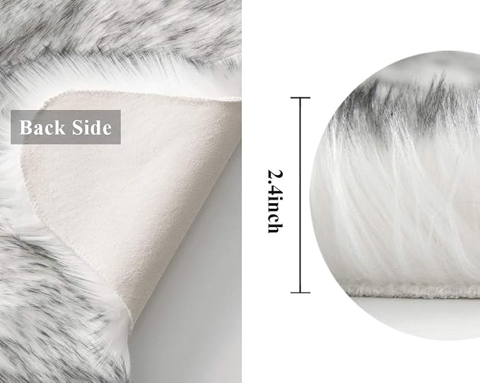 MIULEE Fluffy Rug Soft Shaggy Faux Fur Area Rug Luxury Plush Sheepskin Carpet - Image 2