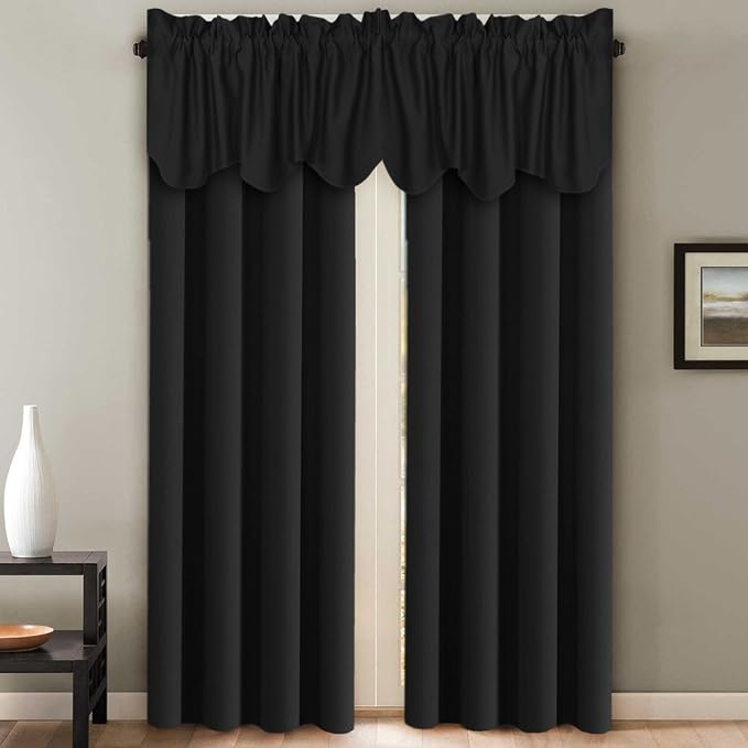 H.VERSAILTEX 4 Panels Blackout Curtain Valances - Image 2