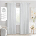 MIULEE Greyish White Back Tab Blackout Curtains 72 Inches Long 2 Panels Set by MIULEE