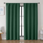 Simplebrand Ava Ever Green Blackout Curtains by Simplebrand
