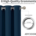 Joydeco Blackout Curtains 63 Inch Length 2 Panels Set, Thermal Insulated Long - Image 4