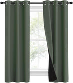 NICETOWN 100% Blackout Curtains 60" Long, Pair of Energy Smart & Noise Blocking - Image 2