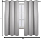 LEMOMO Light Grey Blackout Curtains 42 x 63 Inch Length/Set of 2 Curtain - Image 8