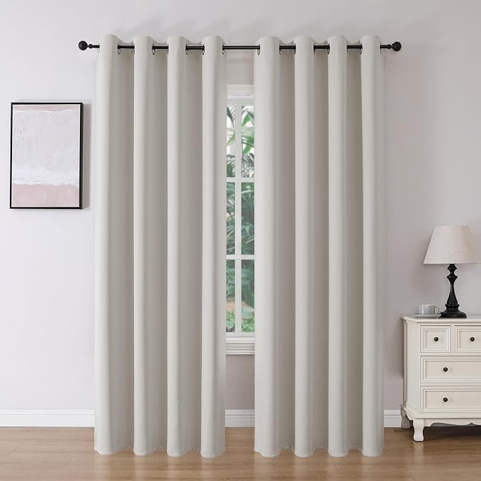 Joydeco Blackout Curtains 95 Inch Length 2 Panels Set, Thermal Insulated Long by JOYDECO