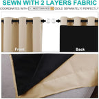 NICETOWN Bedroom Full Blackout Curtain Panels, Super Thick Insulated Grommet - Image 5