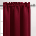 DWCN Burgundy Room Darkening Blackout Curtains - Image 4