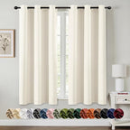 MIULEE Birch Blackout Curtains for Bedroom Living Room 54 Inches Long 2 Panels by MIULEE