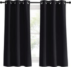 NICETOWN Black Curtains for Boys Room, W34 x L60 - Image 2