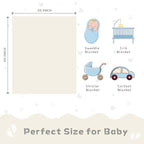 Yurhap Fleece Baby Blanket Heart Checkered Blanket, Ultra Soft Cozy Baby - Image 6