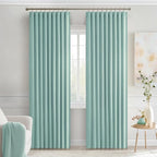 MIULEE Aqua Back Tab Blackout Curtains 84 Inch Length 2 Panels Set - Image 9