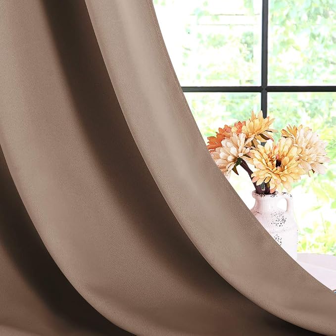 NICETOWN Kitchen Blackout Curtains and Drapes, 1 Pair, 34 inches by 70 Inch - Image 6