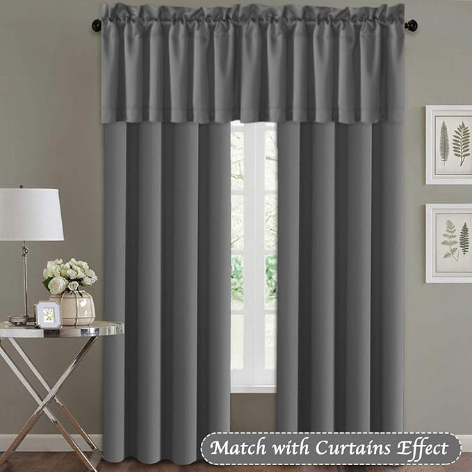 H.VERSAILTEX Blackout Valances for Windows, Kitchen Valance Curtains for Living - Image 3