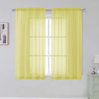 Simplebrand Rod Pocket Top Solid Voile Sheer Curtains by Simplebrand