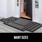 GORILLA GRIP 100% Waterproof All-Season WeatherMAX Doormat, Durable Natural - Image 9