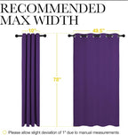 NICETOWN Purple Blackout Curtains 78 inches Long, Niose Reducing and Thermal - Image 7
