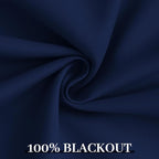 Yakamok Navy Blue 100% Blackout Curtains 84 Inches Long Thermal Insulated - Image 6